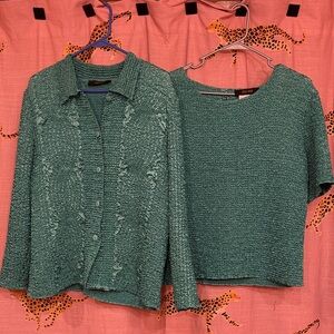 Baja Baja Green Crinkle 2 piece set